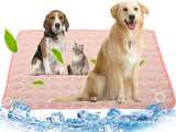 Mannice Dog Cooling Mat, Pet Cooling Mat for Dogs Cooling Blanket for Dogs Dog Cooling Pad for Kennels, Crates, Cars, Indoor & Outdoor Ice Silk Cooling Mat for Extra Large Dogs (Pink, XL(40 * 28"))