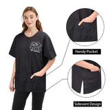 Noverlife Short Sleeves Pet Grooming Smock with 2 Pockets, M Size, Splash Proof Anti-Static Pets Beautician Work Clothes, Dog Cat Groomer Cosmetologist Uniforms for Pet Shop Men Women