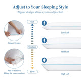 Memory Foam Body Pillow Insert - Full Body Pillow for Adults - Soft Large Long Bed Pillow for Side Sleeper (White, 20 Inchx54 Inch)