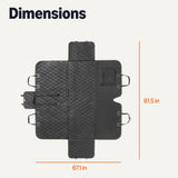 Amazon Basics Dog Car Seat Cover for Pets, 100% Water Repellent, 600D Heavy Duty, Black