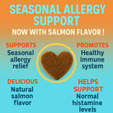Dog Allergy Relief Chews – Anti-Itch Skin & Coat with Probiotics, Omega 3 & Colostrum – Itchy Skin, Paw Licking & Seasonal Allergies Support – Salmon Flavor – 100 Soft Chews