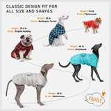 PAWZ Road Dog Winter Coat with 5 Layers Warm Material, Reversible Dog Clothes with 2 Sides, Dog Jacket Outdoor Water Repellent, (Red Plaid L)