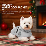 FUAMEY Dog Cold Weather Coats,Dog Winter Jackets for Large Dogs Warm Dogs Coat with Reflective Strips Waterproof Pet Snowsuit Thick Paded Pets Vest for Labrador Golden Retriever Grey 2XL
