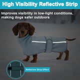 TARFEPA Warm Fleece Dachshund Coats, Dachshund Sweater, Miniature Dachshund Sausage Dog Clothes Jacket, Wiener Corgi Pullover with Adjustable Bands (Light Blue, L)