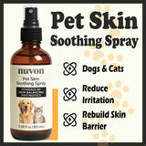 NUVON Pet Skin Soothing Spray, Postbiotics Restoration Spray for Dogs & Cats, Reduce Irritation, Rebuild Skin Barrier - 3.38 fl oz