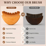 Lymphatic Contour Face Brush with Soft Synthetic Bristles, Lymphatic Drainage Massager, Travel Makeup Brush with Case, Gua Sha Facial Tools Inspired Beauty Accessory