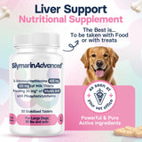 SilymarinAdvanced Liver Health Supplement for Large Dogs - Milk Thistle for Dogs Liver Support with S-Adenosylmethionine (Same) & Silybin - 30 Tablets