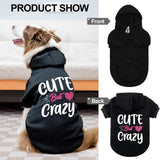 EXPAWLORER Valentine's Day Dog Hoodie-Soft and Warm Dog Sweaters, Pet Clothes Autumn Winter Coat Sweatshirt with Cute But Crazy Print for Puppy,Cat, Small Medium Large Dogs