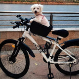 Bike Dog Carrier for Small Dogs – Quick Release Front Bicycle Pet Basket with Inner Safety Leash, Reinforced Support Bar, Fits Most Bikes & E-Bikes(Under 15 pounds)