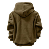 Pet Sling Hoodie Teddy Fleece Ultra-Soft Warm Pet Hoodie Carrier for Cats & Small Dogs 2-15 Lbs, Unisex Fit (Brown,L)