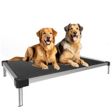 FXW TitanNest Chew-Proof Elevated Dog Bed, Raised Cot for Indoor/Outdoor/Camping Use, Durable & Waterproof Cooling Pet Bed for Extra Large Dogs, 56.0" L x 31.0" W x 7.3" H, Black