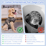 PET Glam Recovery Suit for Dogs Cats, After Surgery, Alternative E-Collar Dog CAT. PET Shirt Breathable Abdominal Wounds, Neuter Cotton, Prevent Licking Onesie Surgical (Green, XXL)