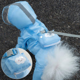 Pupmist Full Coverage Small Dog Raincoat, Waterproof with Four-Leg Protection, Ideal for Teddy Bears, Includes Waterproof Mini Backpack (Yellow, X-Small(Suggest Weight 1.3-3.3lb))