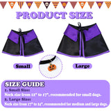 GOYOSWA Dog Halloween Costumes, Dog Witch Costume Halloween Dog Witch Cloak Cape Wizard Hat Halloween Costumes for Small Medium Large Dogs Pets (Large)