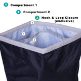 Dog Food Travel Container, Dog Food Travel Bag, Kibble Carrier 42 Cups 10L with Storage Front Pocket and Shoulder Strap for Travel, Hiking and Camping (Black)