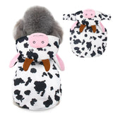 Cow Dog Costume Clothes, Dog Halloween Costumes for Small Medium Dogs, Funny Pet Costumes Milk Cows Outfit for French Bulldog Christmas Party Cosplay Puppy Cat Clothes Photo Dress up Accessories