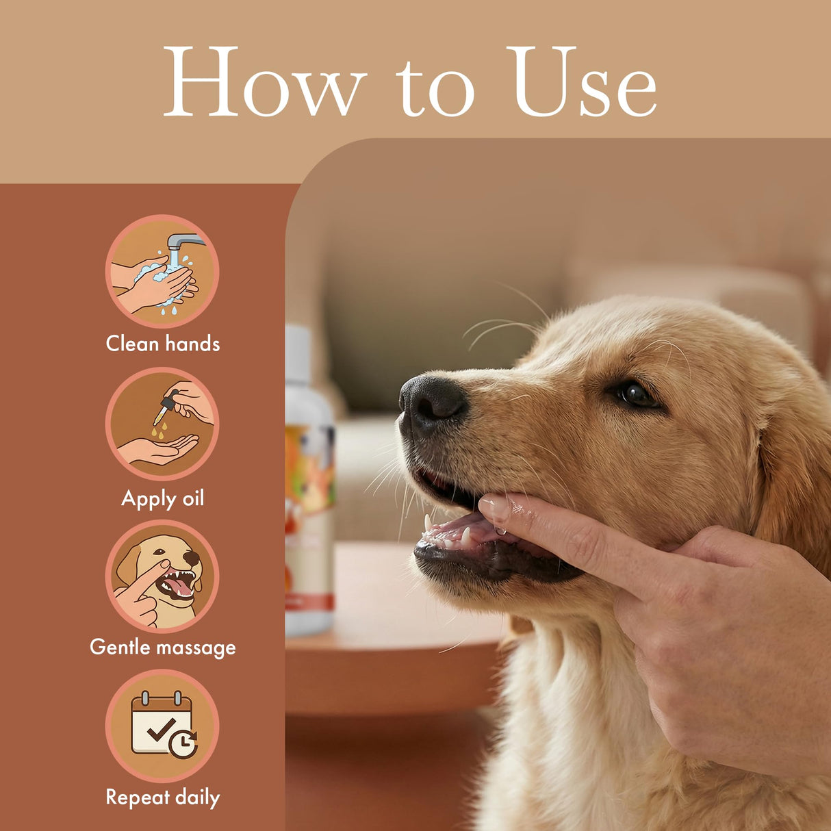 Punkin Butt for Pets Puppy Teething Oil to Stop Chewing and Relieve Discomfort | All Natural, Organic, Safe for Dogs, Chemical-Free (2 oz)