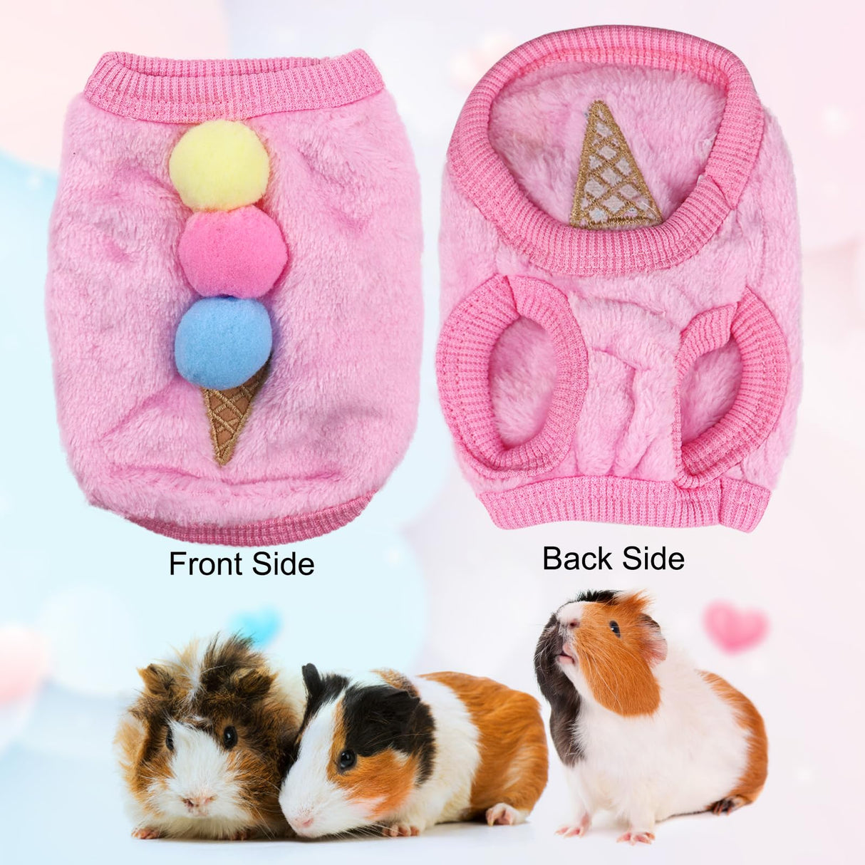 7 Pcs Cute Guinea Pig Clothes Costume Soft T-Shirt Clothes for Rabbits Hamster Clothes Kitten Ferret Chihuahua Puppy Mini Dog and Small Animals
