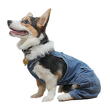 Dog Denim Jumpsuit Overalls, Dog Jeans Overalls Clothes, Puppy Costumes for Small Medium Dogs Cat