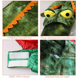 Kodervo Alligator Dog Costume - Funny Crocodile Costume for Small to Large Dogs, Halloween Cosplay Dress