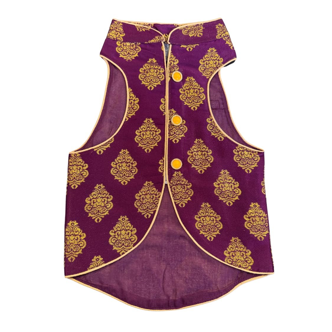 Waggy Fits Traditional Dog Sherwanis - Perfect for Weddings and Celebrations, Dog Clothes, pet cosutme, Indian pet Clothing, | Plum Maharaja Sherwani (5XL)