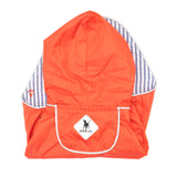THE WORTHY DOG Seattle Slicker Dog Rain Jacket – Lightweight Water-Resistant Coat with Reflective Trim, Adjustable Fit, Hood Drawcord & Covered Harness Hole - Red, Medium