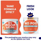 Chew No Poo - Coprophagia Treatment for Dogs - Prevent Dog Poop Eating - Natural Stool Eating Deterrent + Breath Aid - Probiotics & Digestive Enzymes - Boosts Gut Health - Made in USA - 120 Soft Chews
