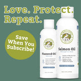 Wholistic Pet Organics Salmon Oil: Deep Sea Wild Alaskan Salmon Oil for Dogs and Cats - Natural Omega 3 Dog Fish Oil Supplement with EPA and DHA for Skin, Coat, Heart and Nervous System Health
