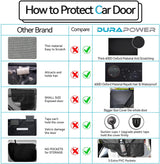 Durapower Dog Car Door Protector丨2 Pack Extra Big & Thick Anti Pet Scratching Waterproof Vehicle Door Covers Guard Truck Interior Panel Safe SUV Universal 600D Black