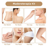 7 Pack Wood Therapy Massage Tools, Lymphatic Drainage Massager, Professional Maderoterapia Kit, Body Shaping, Anti-Cellulite, Back and Muscle Pain Relief, Wooden Body Sculpting Tools Set (7 Pack)