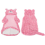 DELIFUR Dog Leopard Print Costume - Adorable Dog Halloween Hoodies for Small Medium Pet Cute Animal Clothes Cosplay Sweatshirt Pink (Leopard Print, Medium)