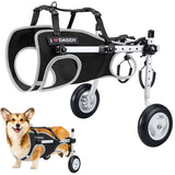 Nasjac Dog Wheelchair for Back Legs - Lightweight Portable Wheelchair with Reflective Stripes, Adjustable Pet Wheelchair Cart for Senior, Arthritis, Paralyzed, Injured, or Disabled Dogs (Black, S)