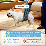Dog Wheelchair for Back Legs – Adjustable Height/Length/Width, Sturdy Wheelchair with All-Terrain Shock-Absorbing Wheels, Mobility Support for Injured or Disabled Small & Medium Dogs & Cats, Blue (M)