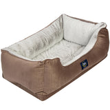 Serta Orthopedic Cuddler Dog Bed for Pets – Chocolate Brown (X-Large)