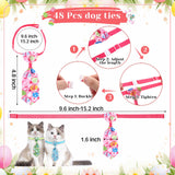 Reginary 108 Pcs Easter Dog Bandanas Bulk Neck Ties Set Pet Triangle Scarf Bibs Adjustable Washable Kerchief Bibs Dog Tie Costume Accessories for Medium Small Pet Holiday Birthday Gift Favor