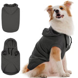 IECOii Large Dog Hoodie, XL Dog Sweater for Large Dogs Girl Hooded Sweatshirt,Spring Fall Dogs Pullover for Beagle, Border Collie, Indoor Cozy & Outdoor Play, Grey, XLarge (No Fleece Lined)