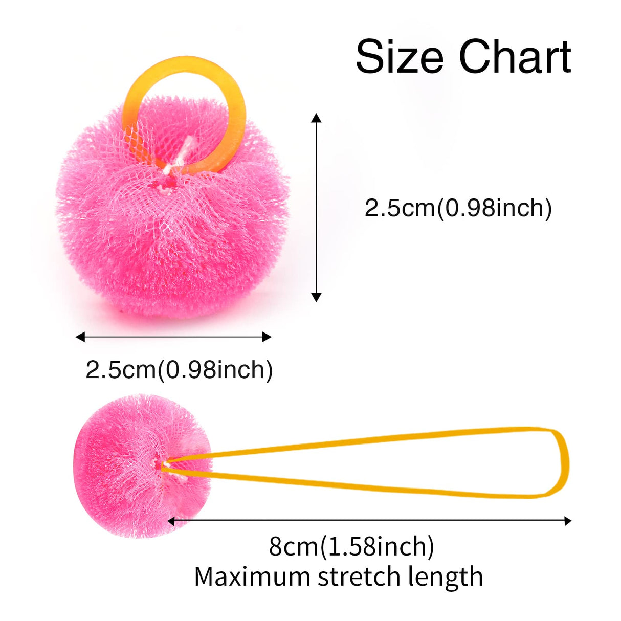 Mruq pet 100pcs Small Pet Dog Hair Bows, Bulk Cute Dog Hair Round Puff Ball Pom Pom Bows with Rubber Bands, Mix Handmade Yorkie Dog Grooming Bows for Dog Hair Accessories
