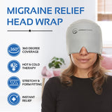 2 Pack Migraine Relief Ice Head Wrap Headache and Migraine Hat | Cold Gel Head Ice Pack with Face and Eye Mask Compress for Cooling Migraine Relief - Tension Headache Relief, Sinus Pressure Relief