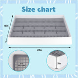 FHTONGE Extra Large Rabbit Litter Box Trainer Tray, Bunny Potty Training Litter Box for Cage,Rectangular Rabbits Litter Pan Pet Toilet with Grid for Squirrel Guinea Pig Rat Chinchilla Hedgehog Hamster