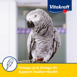 Vitakraft Menu Premium Parrot Food - Vitamin-Fortified - Macaw, Amazon, Conure, and Parrot Food for Large Birds 5 Pound (Pack of 1)