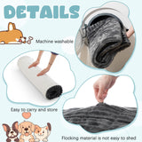 BBTO 53 x 40 Inches Non-Slip Bottom Pet Bed Mat for Car Trunk Large Size Dog Blanket for SUV Dog Backseat Cover with Anti Slip Sticker Travel Hair Resistant Backseat Extenders Cover(Dark Gray)