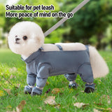 Dog Suspender Boots, Anti Slip Water Proof Adjustable Dog Shoes with Suspender, Paws Protector, Paws Boot Leggings for Small Medium Large Dog, Snow, Rain, Hiking, Hot Pavement (S)