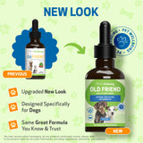 Pet Wellbeing Old Friend for Senior Dogs - Supports Immune System Health, Joint Mobility, Healthy Energy Levels, Alfalfa, Reishi - Veterinarian-Formulated Herbal Supplement 2 oz (59 ml)