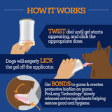 Twist and Lick Dental Gel for Dogs, Cleans Teeth and Freshens Breath for 24 Hours, Peanut Butter Flavor, 2 oz, 30 Day Supply