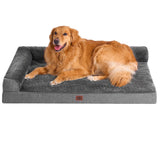 EHEYCIGA Extra Large Dog Bed Othorpedic, Memory Foam XL Dog Bed with Washable Removable Cover, Waterproof Pet Sofa Couch XLarge Size Dogs with Nonskid Bottom, 44x32x6.5, Dark Grey