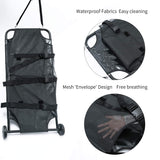 Max Loading 250lbs Large Dog Stretcher with Noiseless Wheels, 45x22 Inch Pet Transport Trolley Animal Gurney Carrier(Unfoldable)