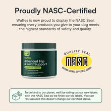 Load image into Gallery viewer, Wuffes Advanced Dog Hip and Joint Supplement with Glucosamine, Chondroitin, Omega 3, MSM, and Green Lipped Mussel, 30 Pork Flavored Chews for Large Dog Breeds
