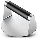 Smash Burger Press, Hamburger Smasher Tool for Griddle, Stainless Steel Ham Patty Press with Anti-Scald Handle, 5.5" Non Stick Grill Press for Smashburger, Bacon, Ground Beef, Meat, Sausage