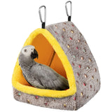 Large Winter Warm Bird Nest House, Comfortable Bird Bed for Cage with Mat, Hanging Hammock Shed Hideaway Hut Gift for Macaws African Grey Amazon Parrots