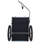 Large Dog Bike Trailer, 88 LB Capacity Pet Cart Bicycle, All-Terrain Pet Carrier, Cargo Carrier, Durable Steel Frame for Travel, Cycling, Outdoor Adventures, Black